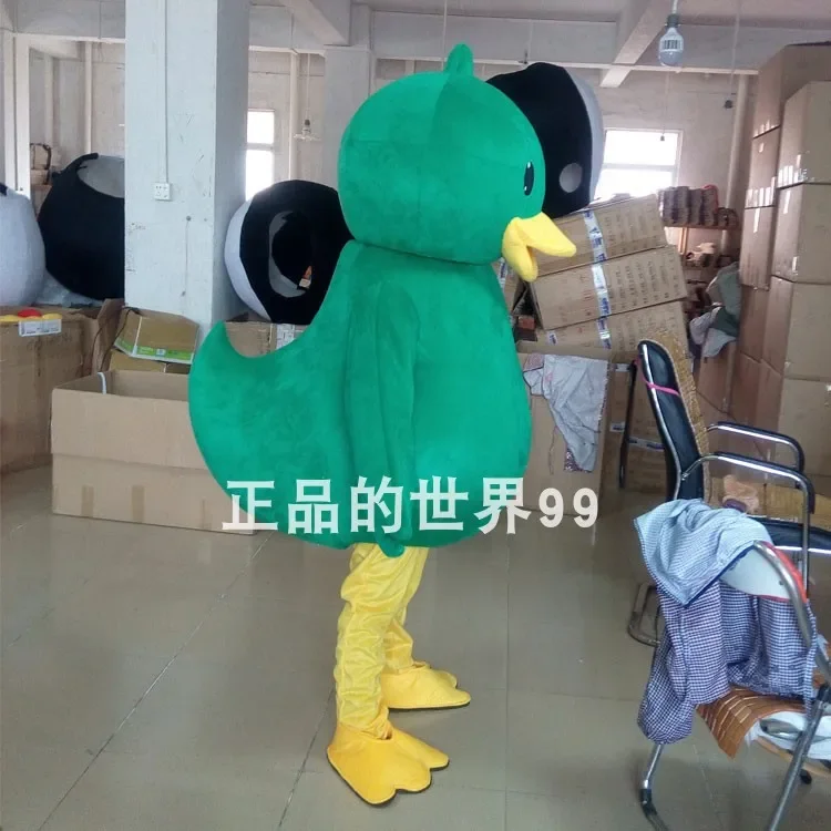 Christmas Green Wild Duck Mascot Costume Cartoon Character Animal Funny Dress Halloween Birthday Cosplay Apparel Adult Duck Mas