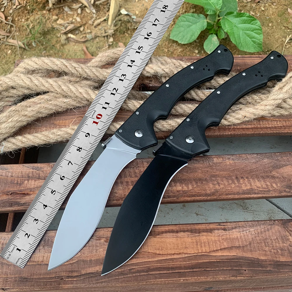 Cold Large Rajah 14.13'' Military Tactical Knife AUS10 Steel Outdoor Hunting Survival Pocket Folding Knife for Men Gift EDC Tool