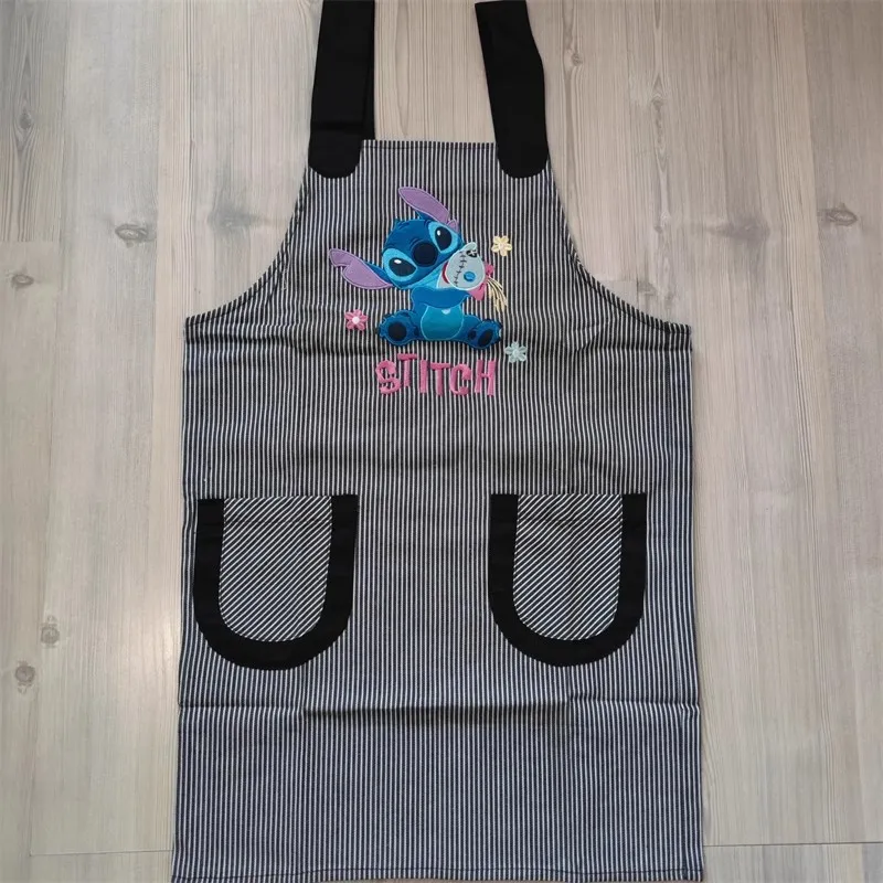

Disney Stitch Cotton Adult Apron Women Men Household Kitchen Product Avental De Cozinha Delantal Cocina