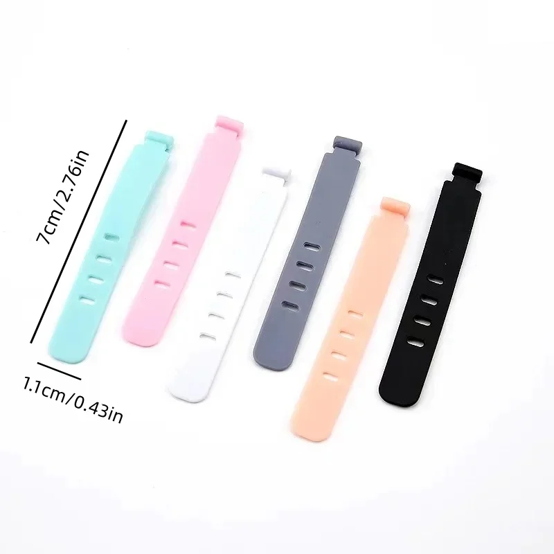20pcs Cable Organizer Ties Clip Charger Cord Management Silicone Wire Manager Mouse Earphone Holder Data Line Winder Straps