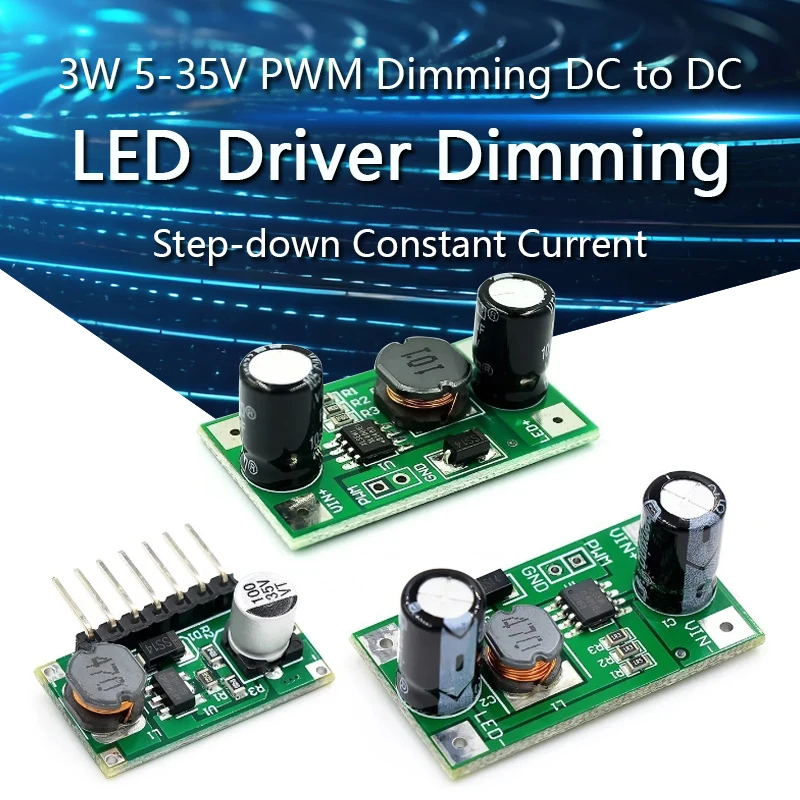 

3W 5-35V LED Driver 700mA PWM Dimming DC to DC Step-down Constant Current