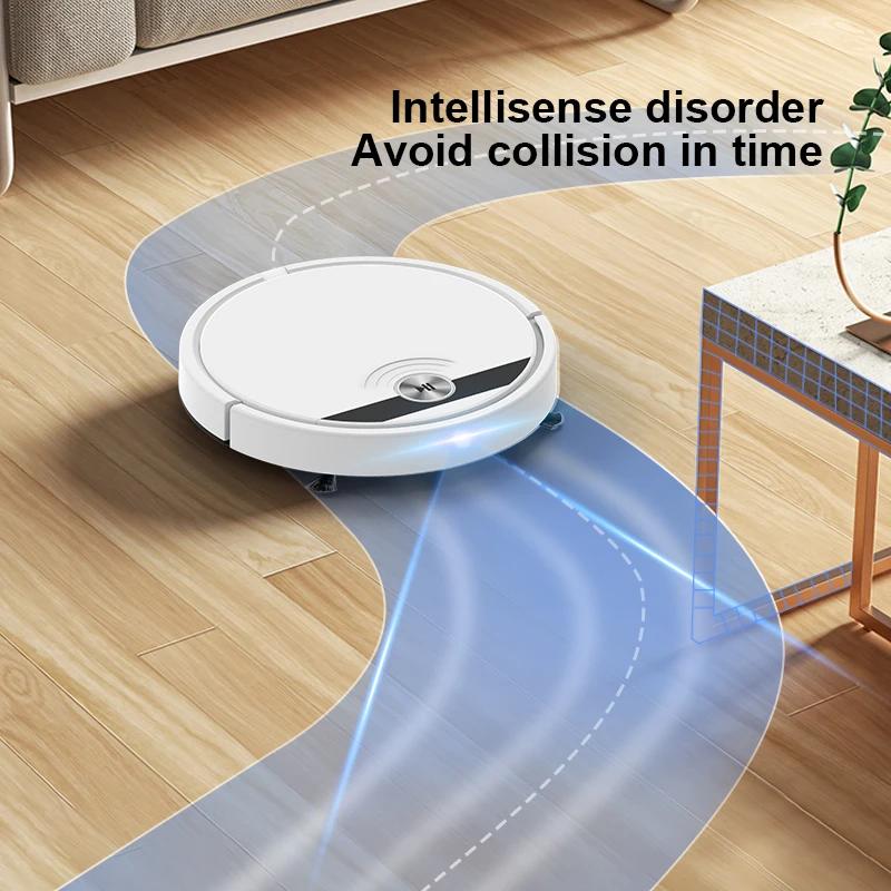 Heim intelligente Kehrmaschine Vollautomatischer Staubsauger Kleiner Reinigungsmopp APP Fernsteuerung Planungsroute 2000mAh Lithiumbatterie USB-Netzkabel aufladen