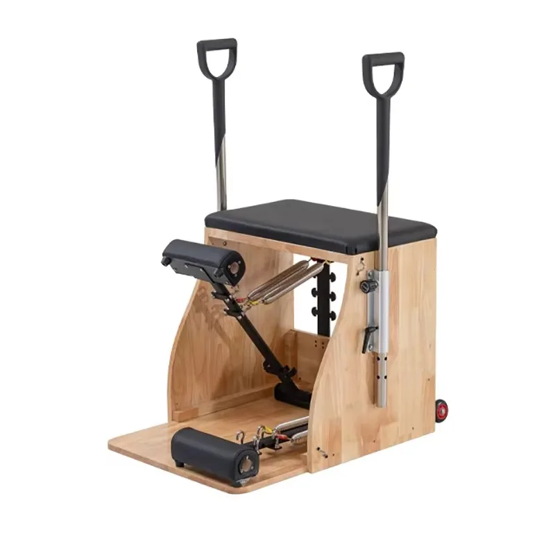 

YTYIN Oak Wood Pilates Reformers Chair with Yoga Bolster | Professional Flexibility Training Equipment for Studio & Home