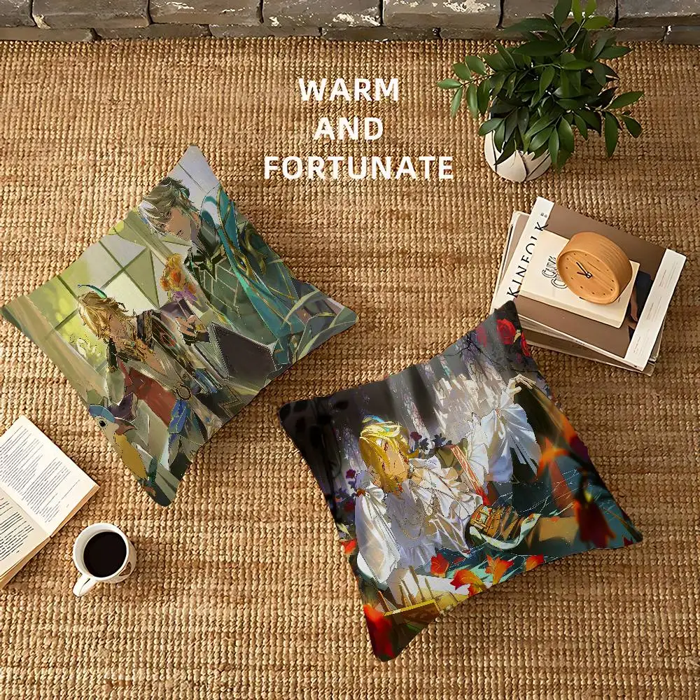 Genshin Impact Kaveh Alhaitham Pillow Gift Home Office Decoration Pillow Bedroom Sofa Car Cushion CoverPillow Case