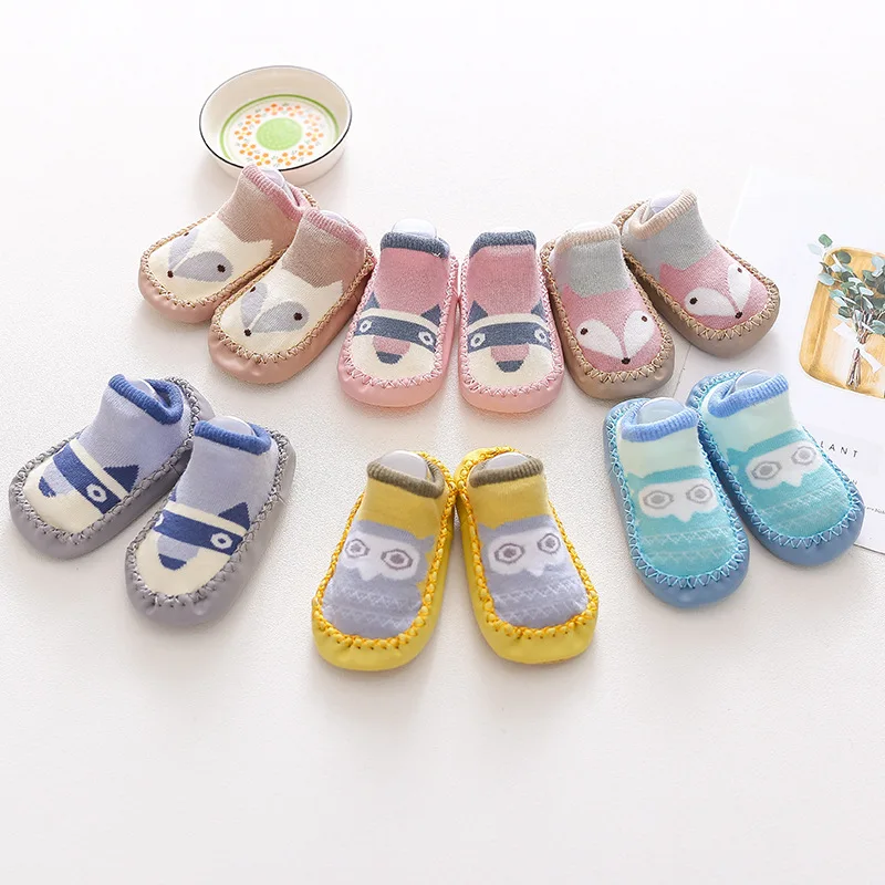 

Baby Shoes Cotton Floor Socks Shoes Cartoon Cute Baby First Walkers Toddler Shoes Girl Boys Kids Soft PU Sole Shoe Anti-slip