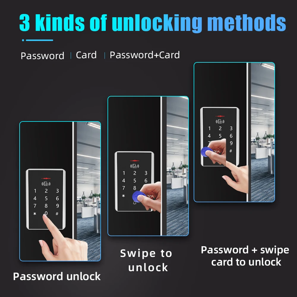 

2000 users RFID 125Khz Access Control Digital Panel Keypad Card Reader Door Lock System Standalone Access Controller