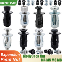 Petal Shape Metal Rivet Nut Screw Bolt Set Hexagon Screws Panel License Fix Clamp Lock Expansion Jack Nuts Rivetnut M4 M5 M6