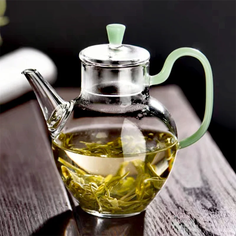 

210ml High Borosilicate Small Glass Teapot Heat Resistance Kettle Teaware Fruit Flower Kung Fu Tea Set Tea Brewing Set