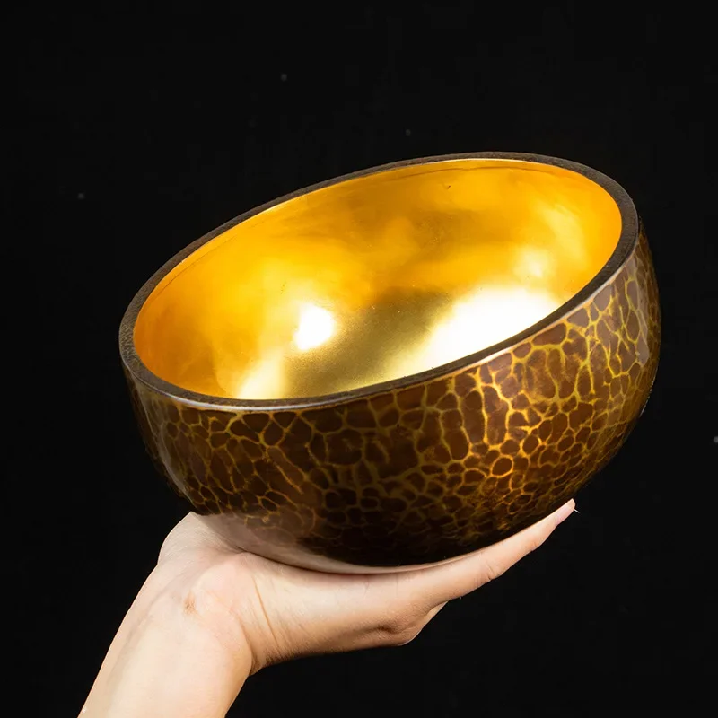 

Professional Purple Gold Bowl Handmade Singing Bowl Yoga Meditation Buddha Music Chime Chakras Bowl Sound Therapy