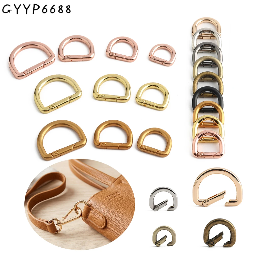 

10/30/100PCS 13mm 16mm 19mm 25mm Open D Ring Snap Hook Keyring Buckle For Bag Backpack Strap Webbing Waistband Clasp Accessories