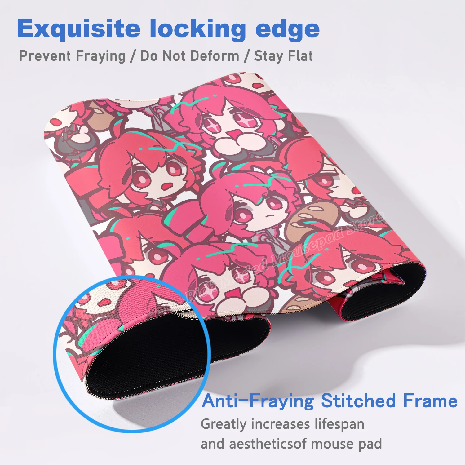 Kawaii Anime Girl Gaming Mouse Pad K-Kasane Teto Large LockEdge Mousepad XXL Computer Keyboard Desk Mat E-Sports PC Gaming Pads