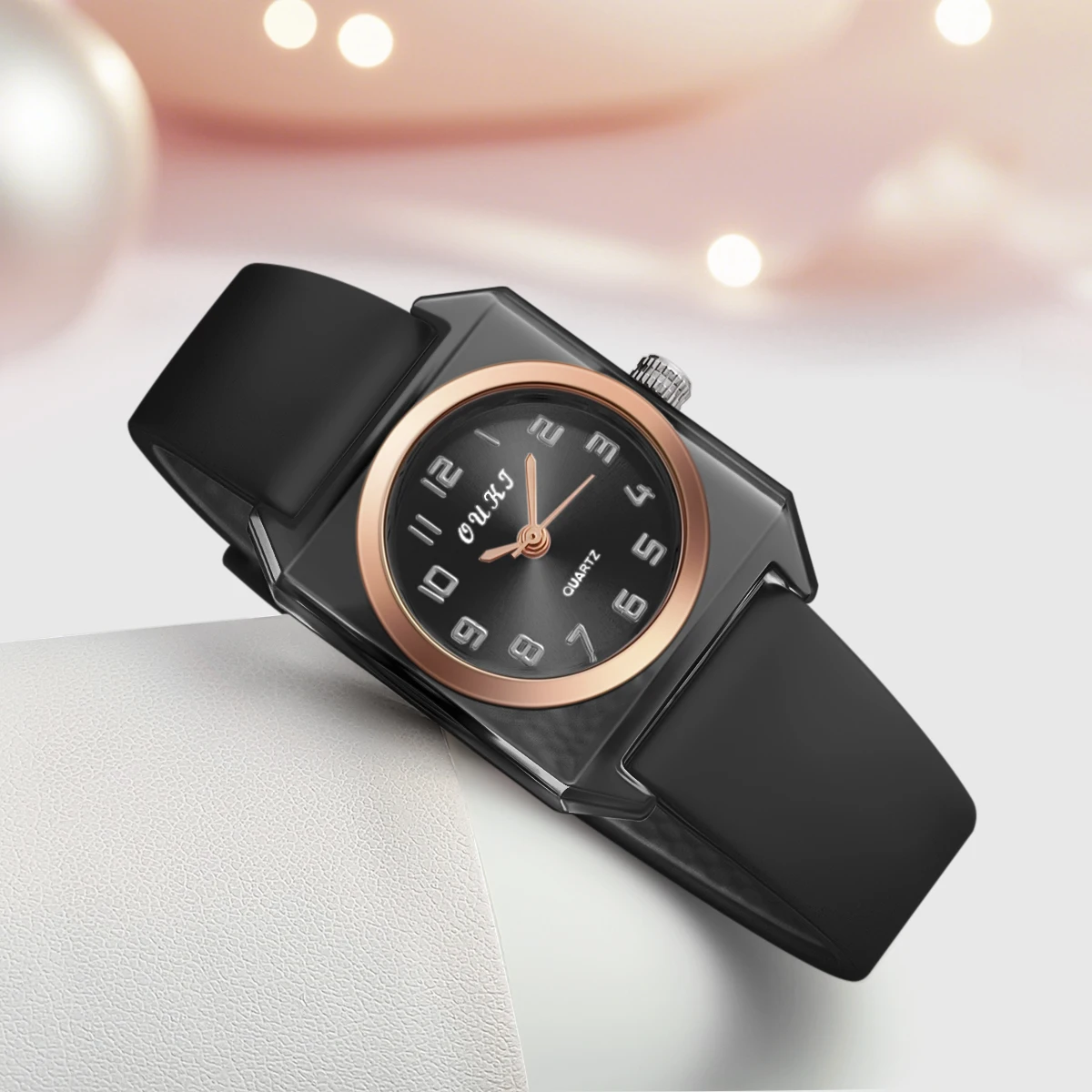 ساعة نسائية كوارتز ساعة يد بحزام سيليكون ساعات نسائية موضة ساعات للسيدات ساعة مهرجان هدية عيد الحب