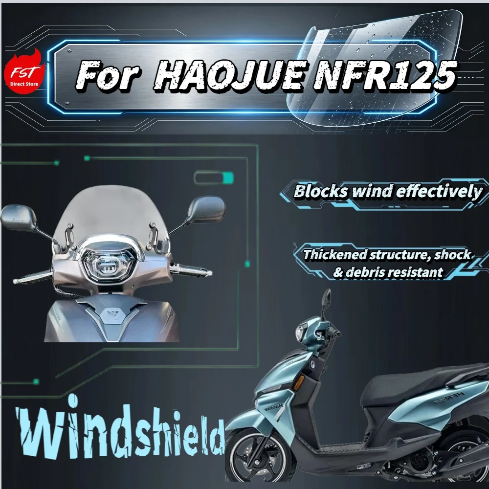 

For Haojue NFR125 Modified Windshield Front Windscreen Rain Guard Chest Protector Scooter Parts
