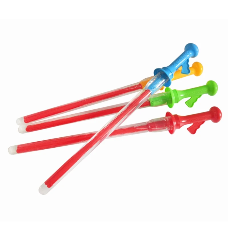 عصا لعبة صانع الفقاعات على شكل سيف مقاس 40.64 سم، هدية صيفية للأطفال، ألوان متنوعة