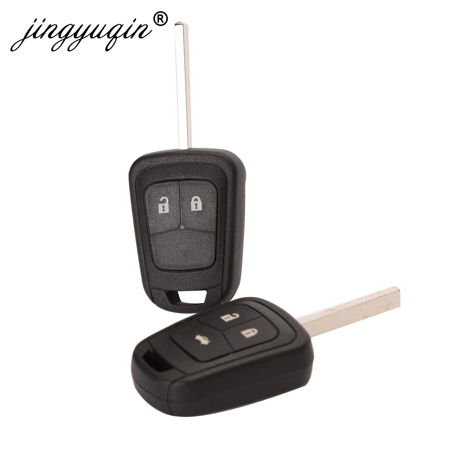 jingyuqin 10pcs/lot Replacement Remote Key Shell for Chevrolet Camaro Sonic Cruze Malibu Volt Spark Remote Key Fob Case 3 Button