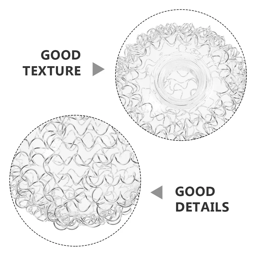 2Pcs Clear Glass Globe Lampshade Spherical Aluminum Wire Reinforced for G9 Base Pendant Chandelier Wall Sconce Replacement