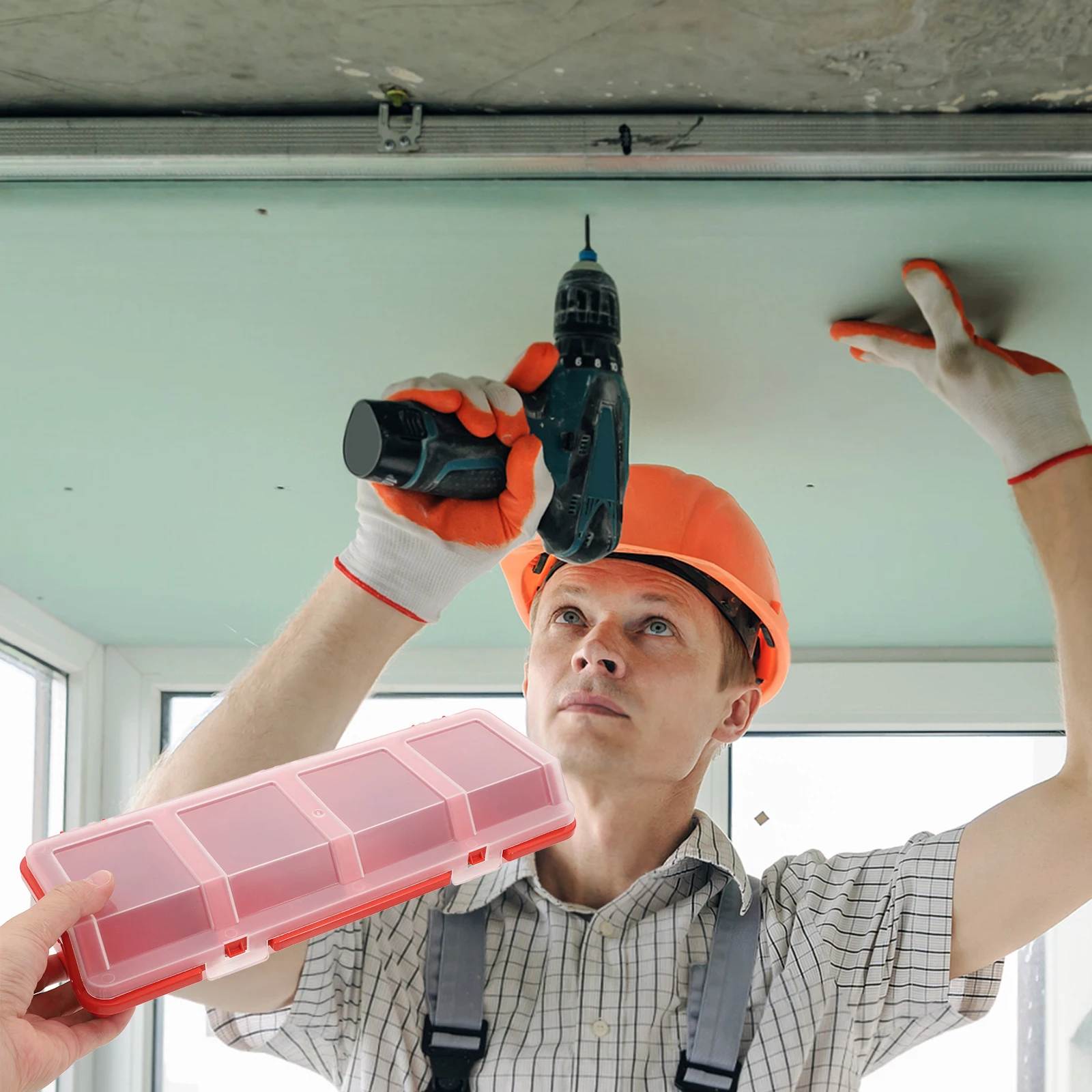 2 قطعة صندوق تخزين الأجهزة تكويم أجزاء صغيرة منظم حافظة المسمار الأظافر المنظم الحرفية توريد تخزين حامل