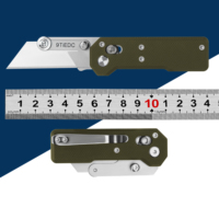 9TiEDC Folding Knife Blade G10 Handle Folding wallpaper knife industrial grade cable stripping Tool EDC