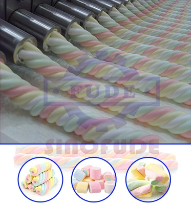 Full Automatic Sweets Marshmallow Candy Making Machines Equipment Extruder Depositing Production Line