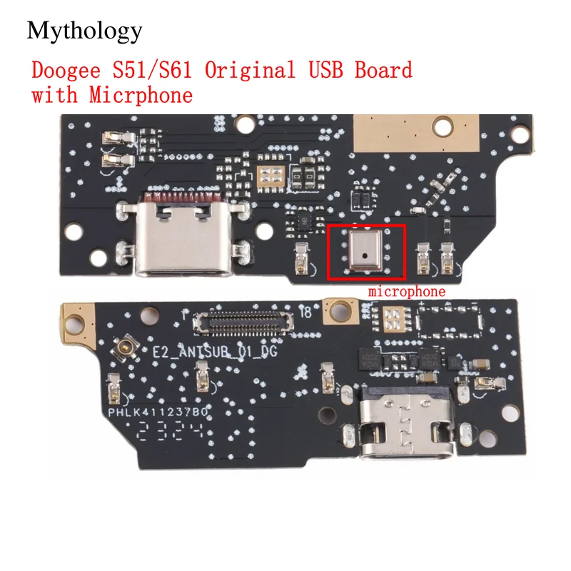 Original USB Board For Doogee S51 S61 Microphone Charger Circuits Dock Connector Smartphone Repair Parts