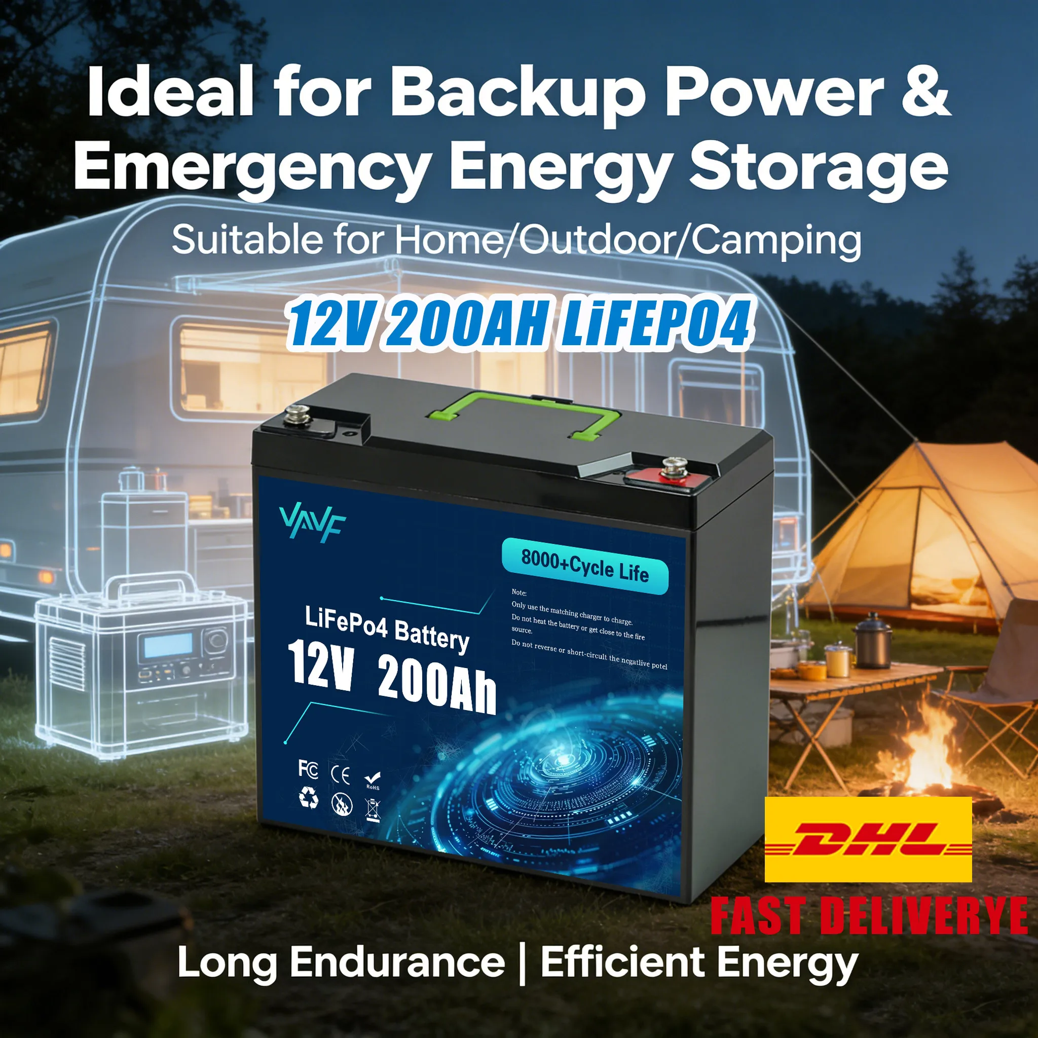 Upgrade💧12V 200Ah L…