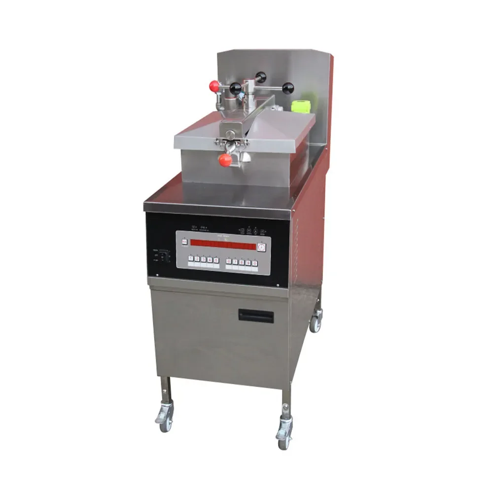 304 الفولاذ المقاوم للصدأ متجر الوجبات السريعة الكهربائية مقلاة الضغط العميق الدجاج المقلي مضخة زيت الضغط الكهربائية مقلاة مرشح