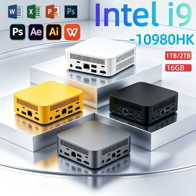 2026 New Mini PC 16GB RAM 1/2TB SSD Intel Core i9 10980HK  Small Pocket Computer WIFI6 BT5.2 4K Desktop PC Gaming Computer