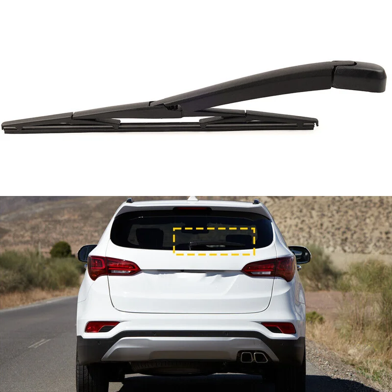 Rear Wiper Blade & Arm For Hyundai Santa Fe 2006-2012 CM Windshield Windscreen Rear Window Wiper OEM 98811-B8000