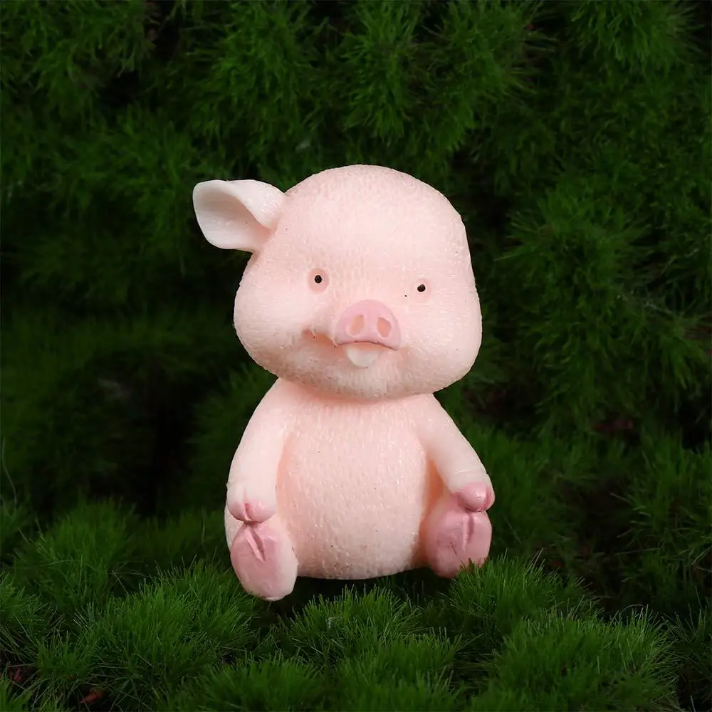 

Mini 8pcs Naughty Home Ornament Pink Pig Pig Miniature Dollhouse Accessory Resin Craft Micro Landscape Decoration