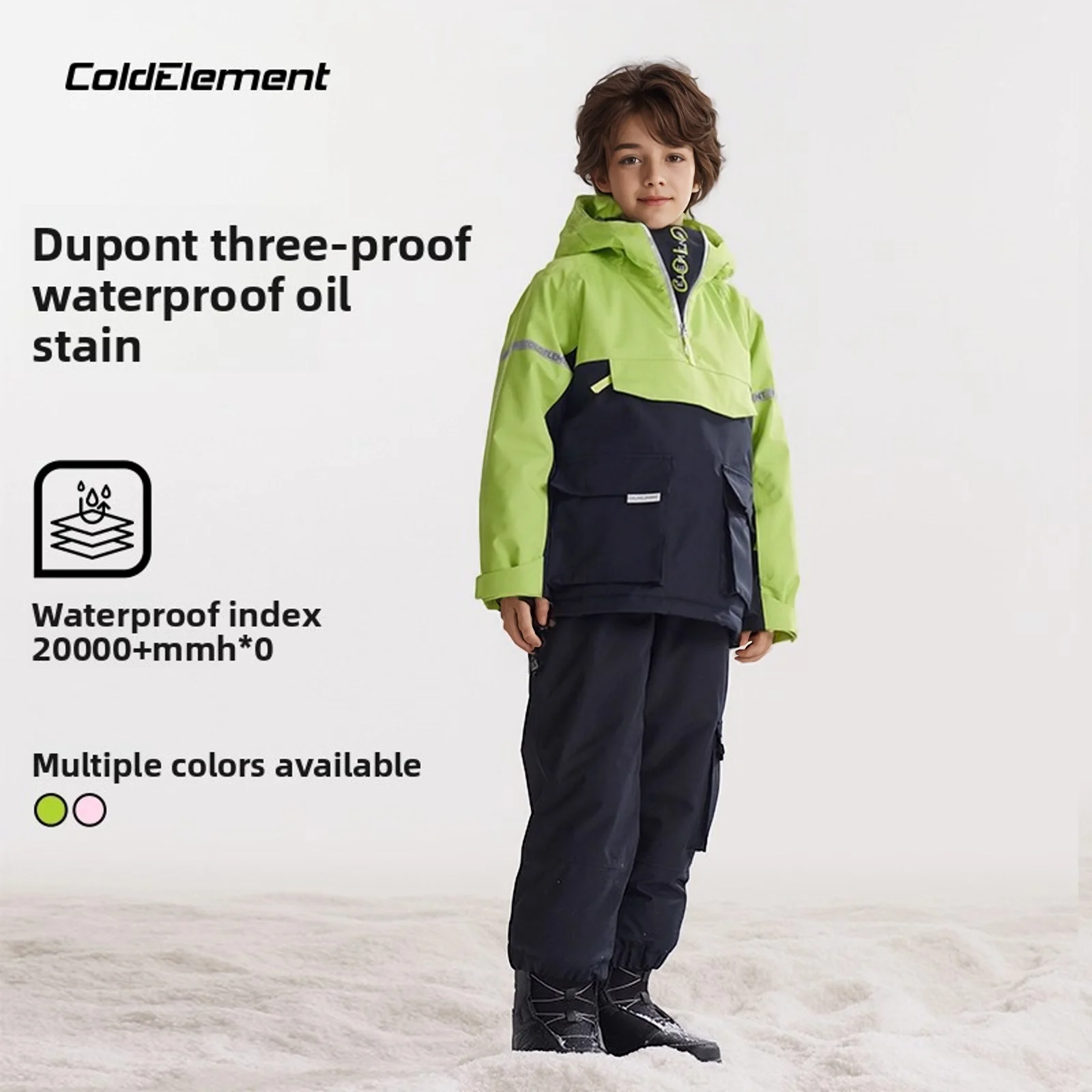 

Coldelement 3L Waterproof Kids Ski Outfit - Big Boys & Girls Ski Jacket & Pants, Cold-Resistant, Essential Winter Ski Equipment