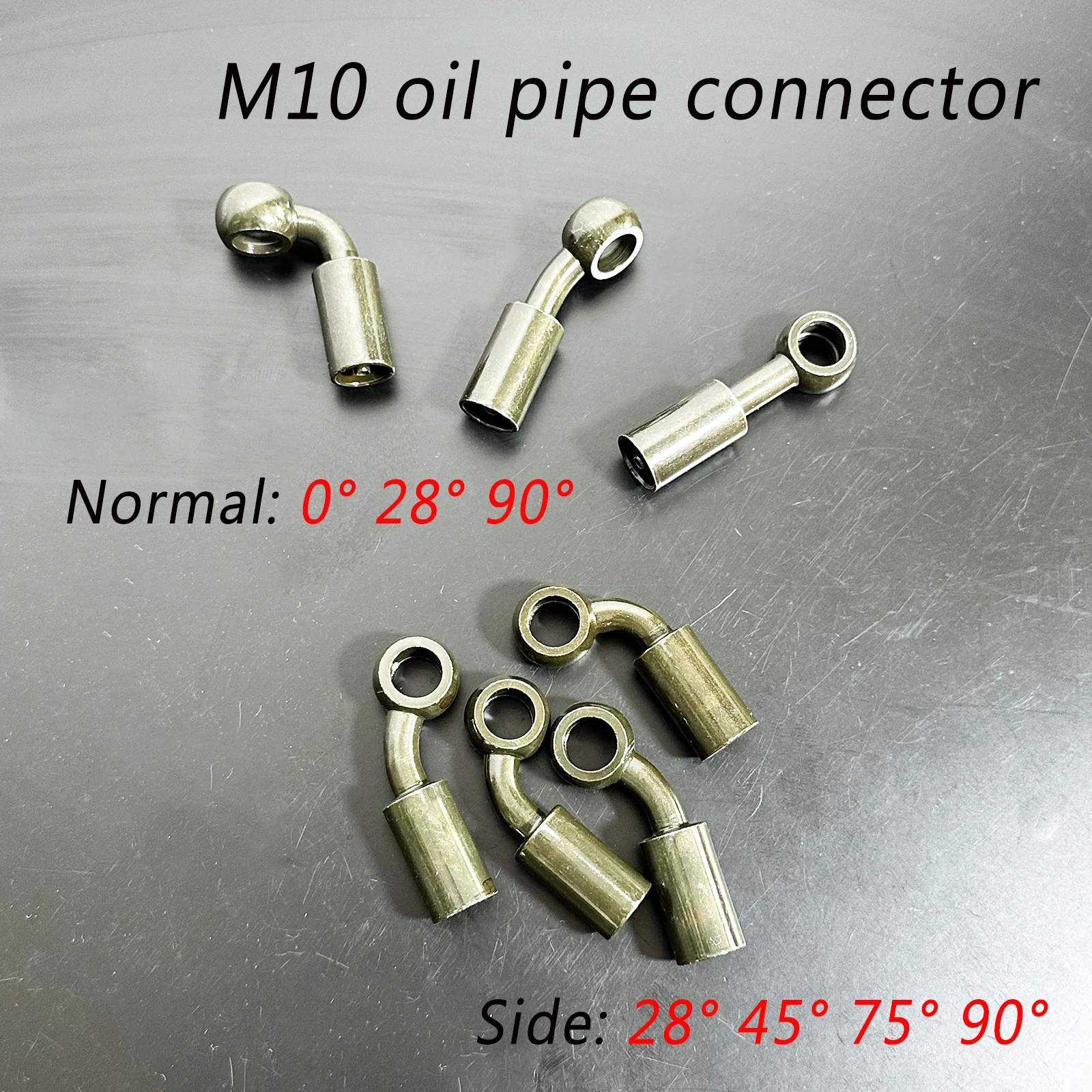 Green High Pressure Line M10 Oil Fuel Hose Fitting Connector Adapter 0° 28° 45° 75° 90° Elbow Car Motorcycle Modification