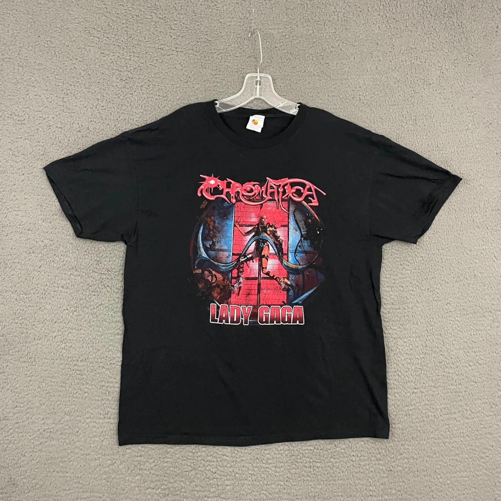 

Lady Gaga T-Shirt Mens XL Black Chromatica Tour Cotton Music Casual T Shirt Men 2025 Aesthetic T-Shirts For Girls