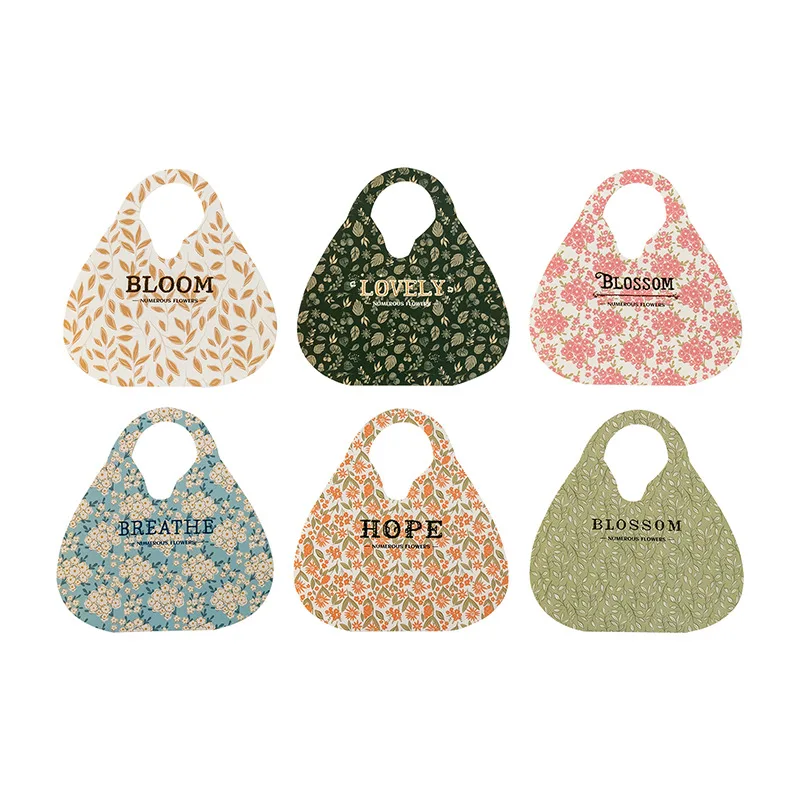 1pack/2pack Label Stickers Embroidery Languag 20pcs/pack Series 6 Styles with Floral Embroidery ThemeIdeal for DIY Hand