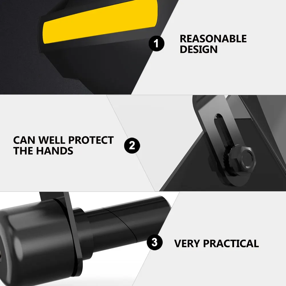 

Пара мотоциклетных защитных накладок на руль, ветрозащитные, из толстого поликарбоната, со светоотражающей полосой для ночной езды