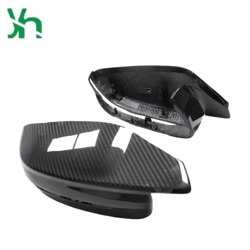 مناسبة لسيارات BMW M3 G80 غطاء مرآة جانبية ملحقات خارجية غطاء مرآة الرؤية الخلفية على شكل حرف M من ألياف الكربون الجافة #2