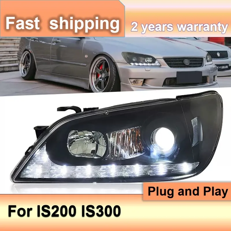 

Car Accessories for Lexus IS200 Headlights 1998-2005 IS300 Head Light DRL Turn Signal High Beam Projector Lens