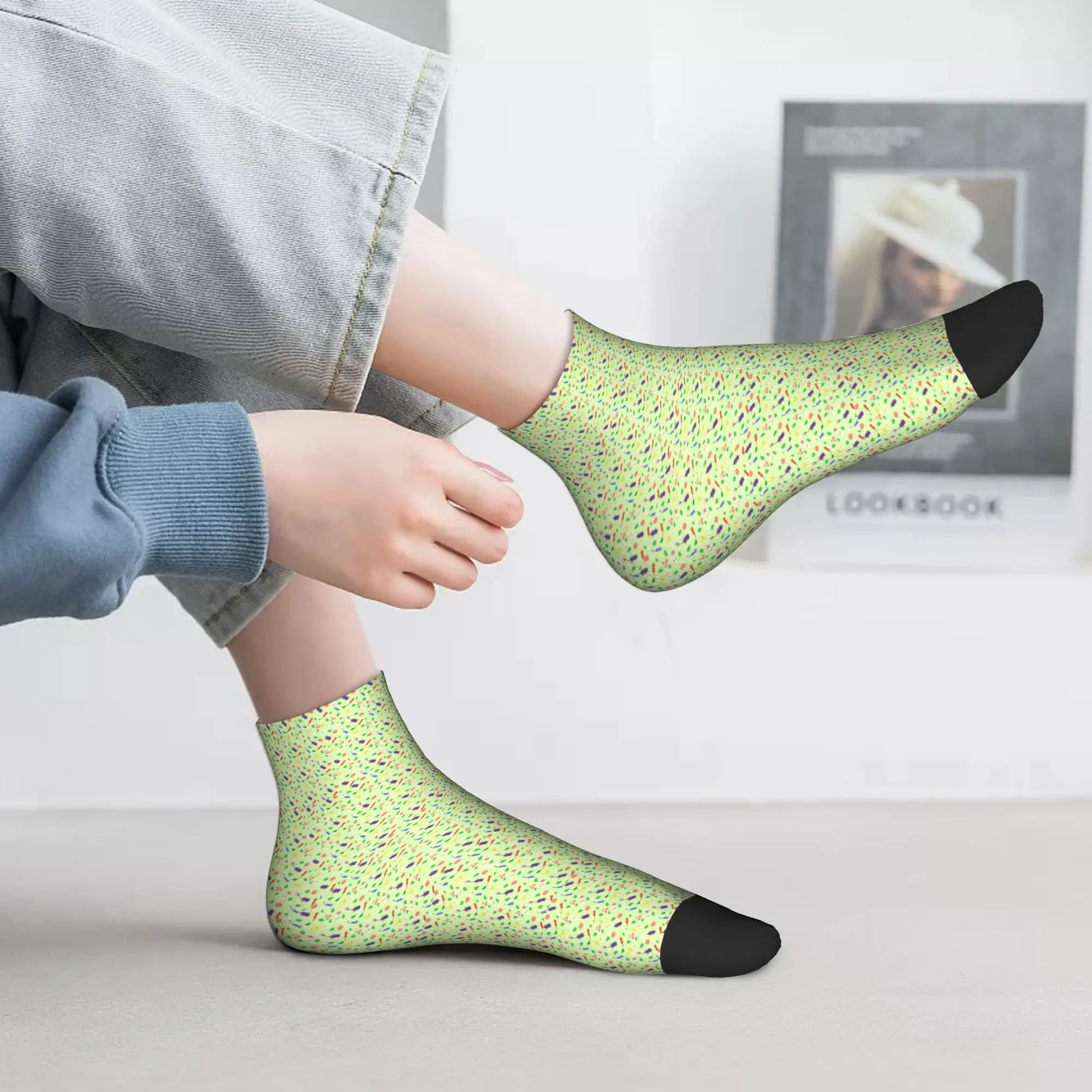 Chaussettes Pikmin toutes saisons, Harajuku, absorbant la sueur, bas à la mode pour hommes et femmes, cadeaux de noël
