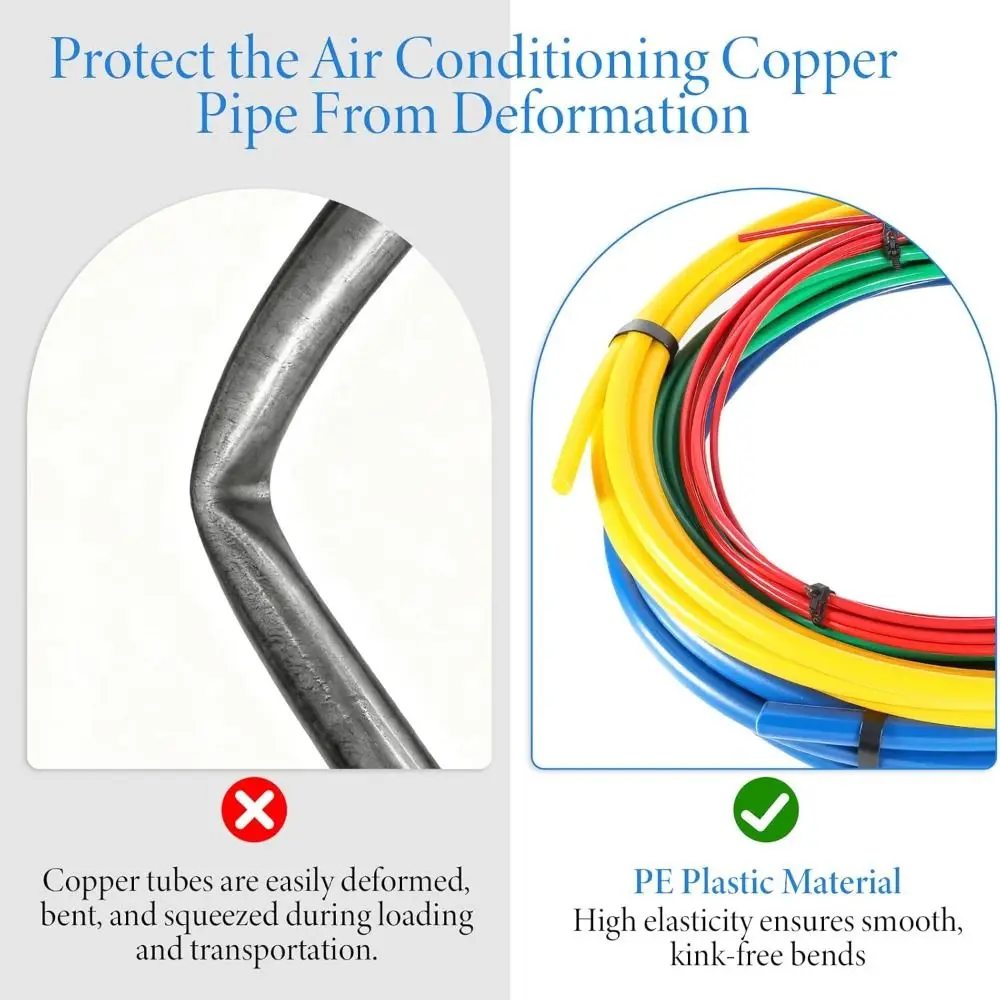 Anti-Kink Air Conditioning Tube Bending Kit Universal Durable Copper Tube Bender Flexible AC Pipe Bender Kit HVAC Installation