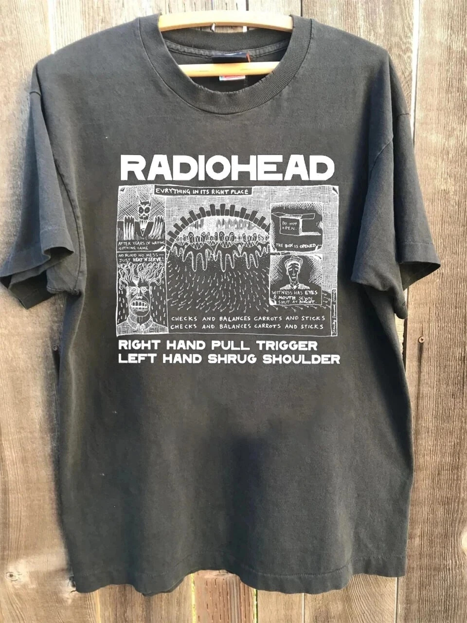 Camiseta Vintage de Radiohead para Hombre, Verano, Unisex, Algodón Transpirable, Cuello Redondo, Estilo Urbano, Manga Corta, Talla Grande