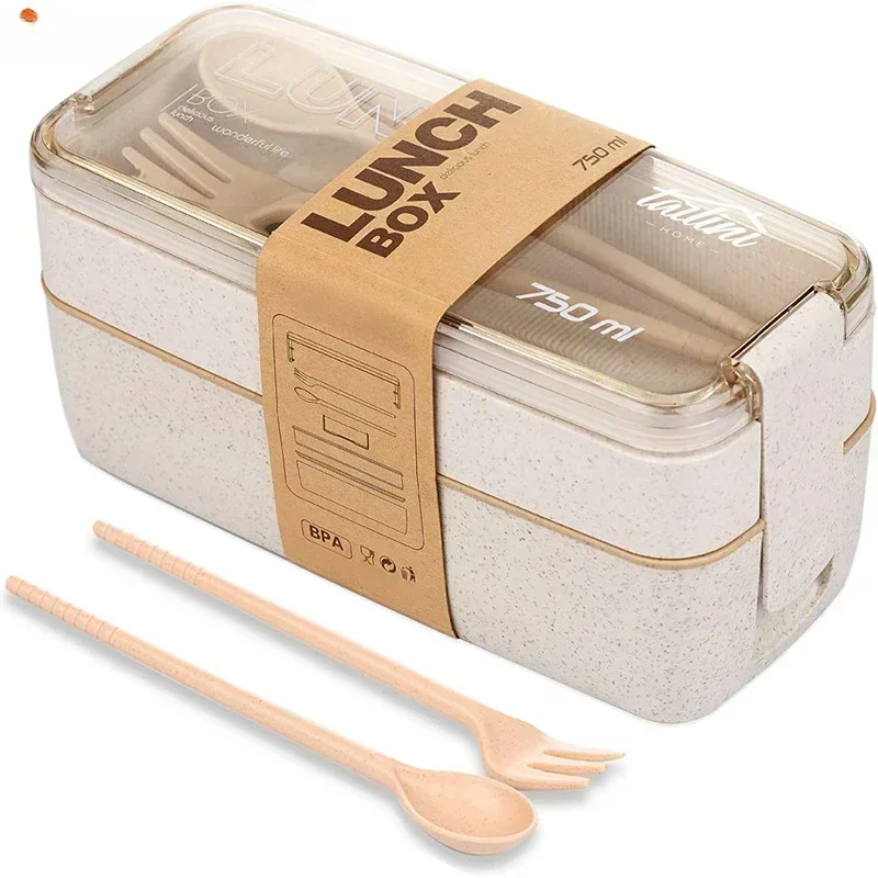 Kids Chopsticks Dishwasher Microwave Safe Lunch Food Container Kids Bento Box Leakproof Lunch Containers Cute Lunch Boxes