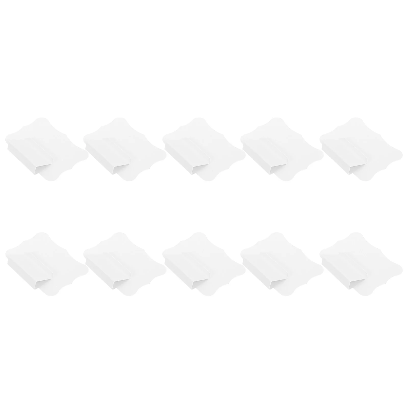 10 Pcs Hanging Label Holder Hamper Removable PVC Clips Price Tag White Food Re-writable Bin Tags Basket Clip-on