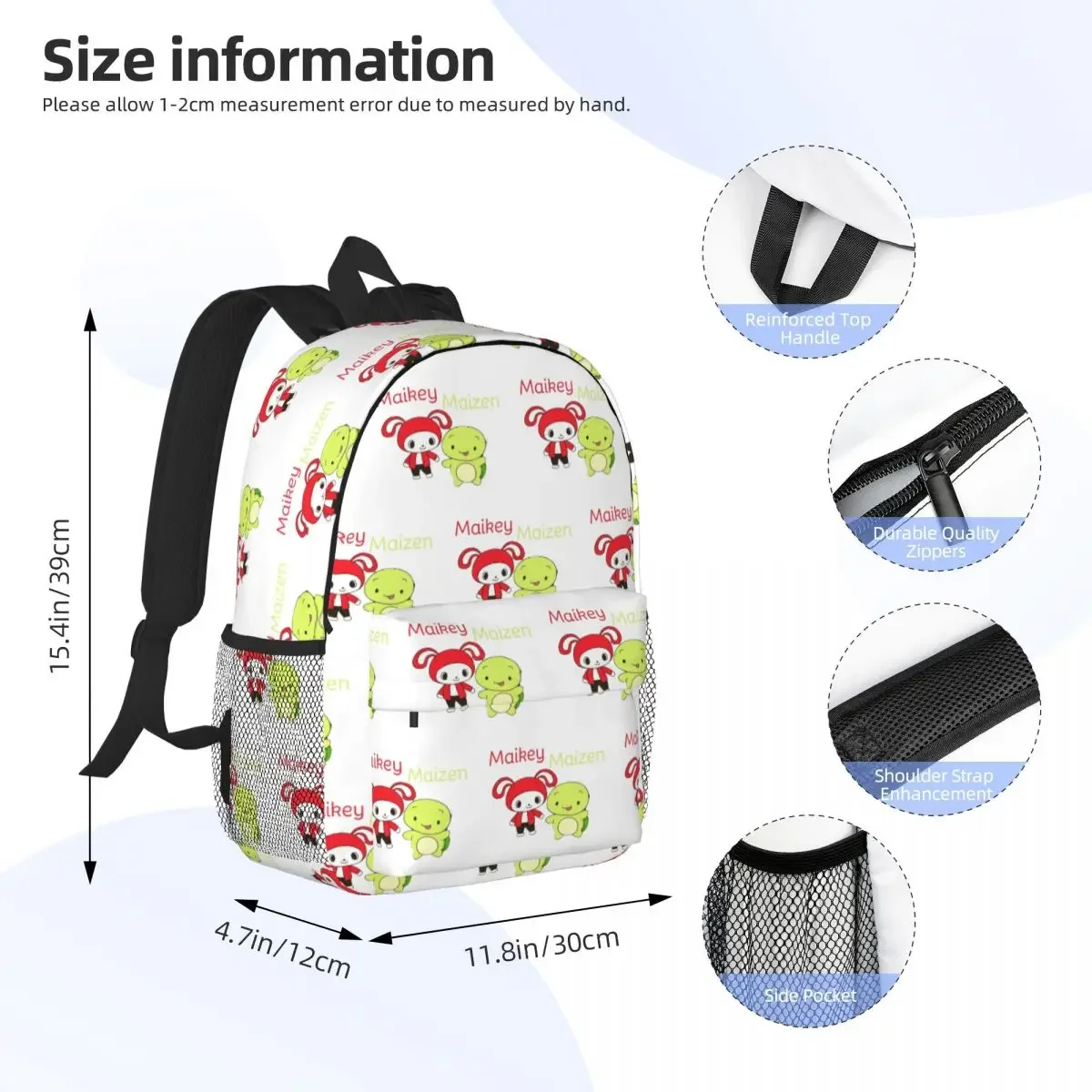 JJ MIKEY MAIZEN Backpacks Teenager Bookbag Cartoon Children School Bags Travel Rucksack Shoulder Bag Large Capacity