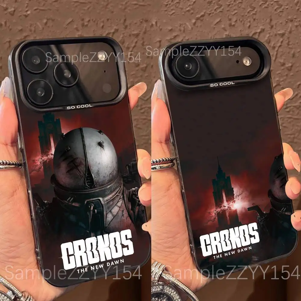

C-Cronos The New Dawn Phone Case For iPhone 17,16,15,14,13,12,X,8,Pro,Max,Plus,E,SE4,Air,Mini Black IMD Matte