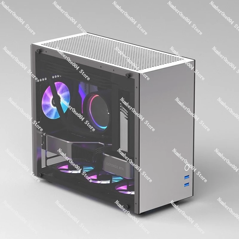 

M8 Compact MATX Case - ATX PSU Support, Dual Radiator Mounts, Aluminum Frame with Tempered Glass Panel