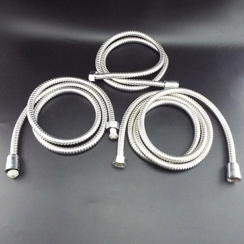 

Flexible Shower Hose Plumbing 1.2m/1.5m/2m For Home Bathroom Shower Tube Washlet Extension Pipe Stainless Steel Hose