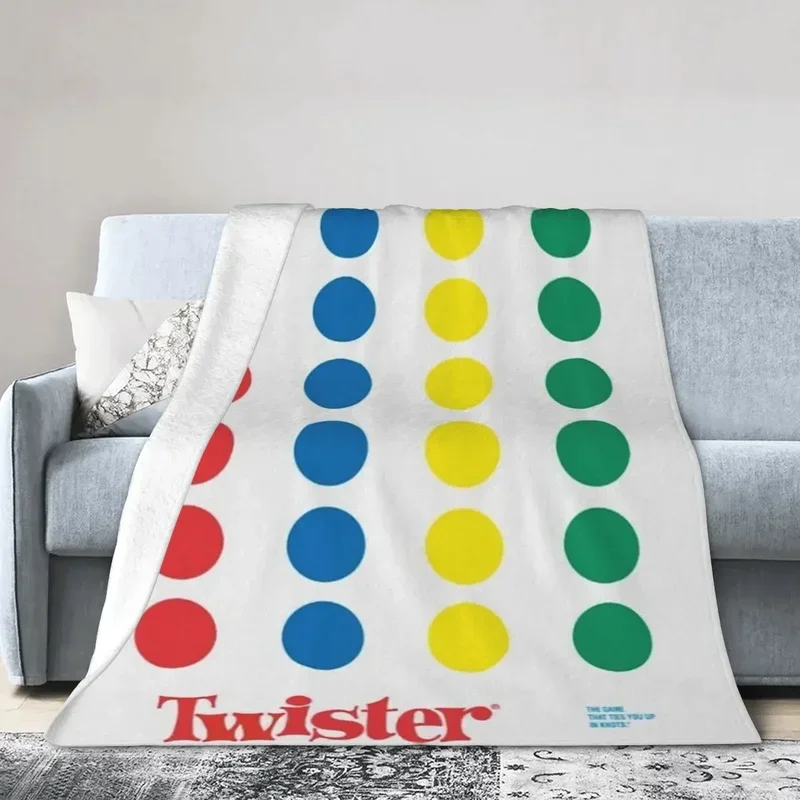 Flannel Throw Blanket Twister Game Blanket Blanket Soft Bed Warm Plush Blanket Bed For Living Room Picnic Home Sofa