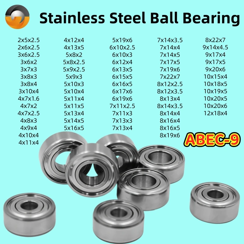2Pcs SMR128ZZ 8x12x3.5mm Stainless Steel Fishing Reel Bearing ABEC-9 for DAIWA & SHIMANO &Abu Garcia Reel Handles Bearing
