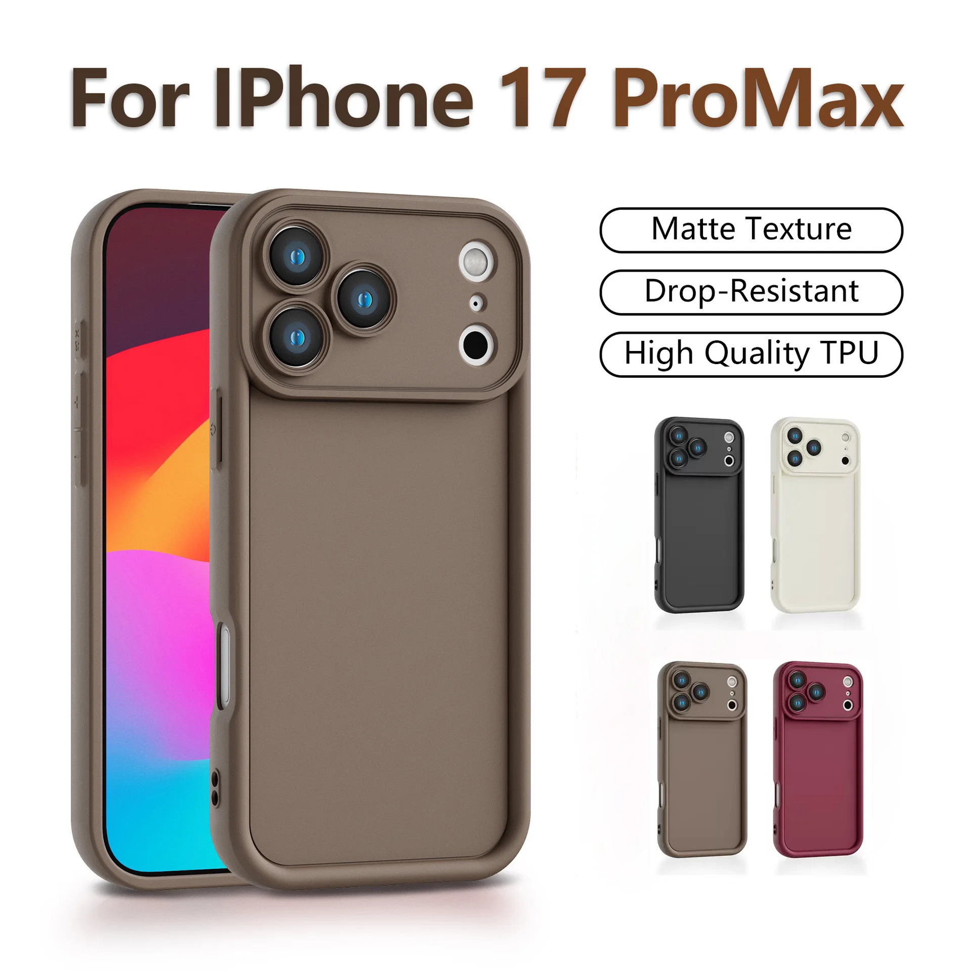 For iPhone 17 Pro Max Case For iPhone 17 Air Cover Luxury Shockproof Soft TPU Liquid Silicone Phone Back Case For iPhone17 Pro