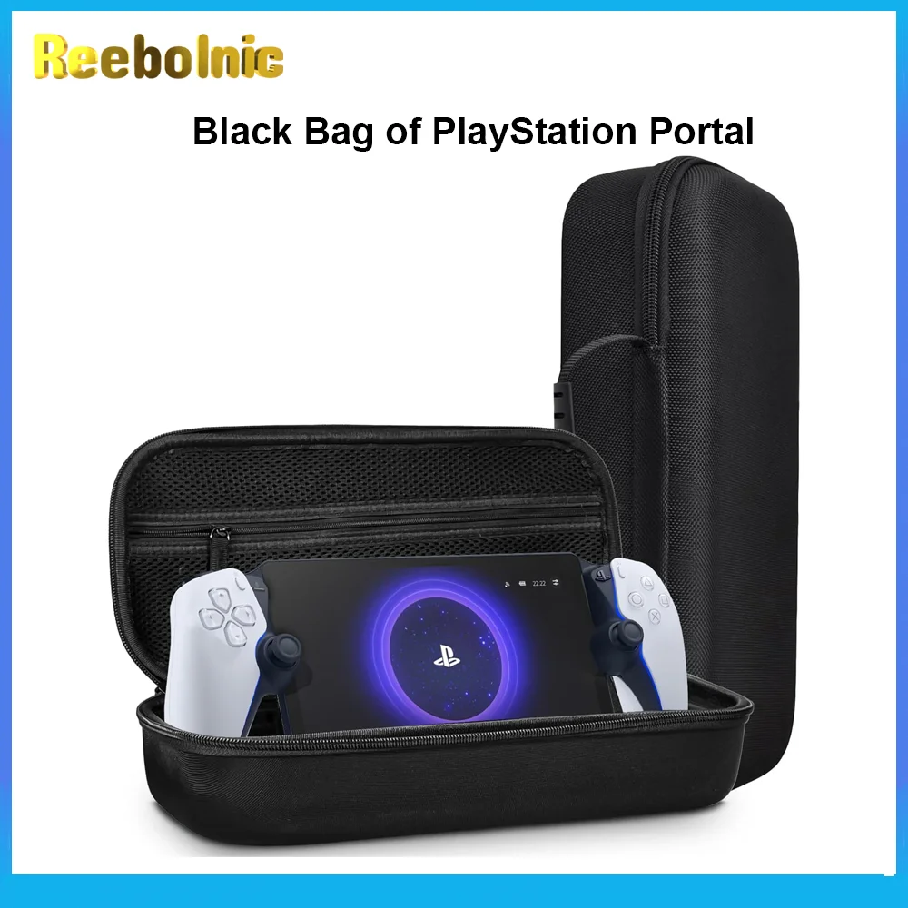 

Черный чехол Reebolnic для портативной игровой консоли PlayStation Portal, водонепроницаемый портативный кейс из EVA для PS5