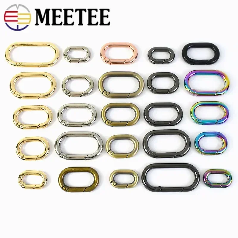 5/10Pc 13-40mm Ovale Primavera Fibbia In Metallo O Ring Apribile Clip Fibbie Borsa Cinghia Collegare Anelli Gancio Catena Del Cane chiusura a scatto